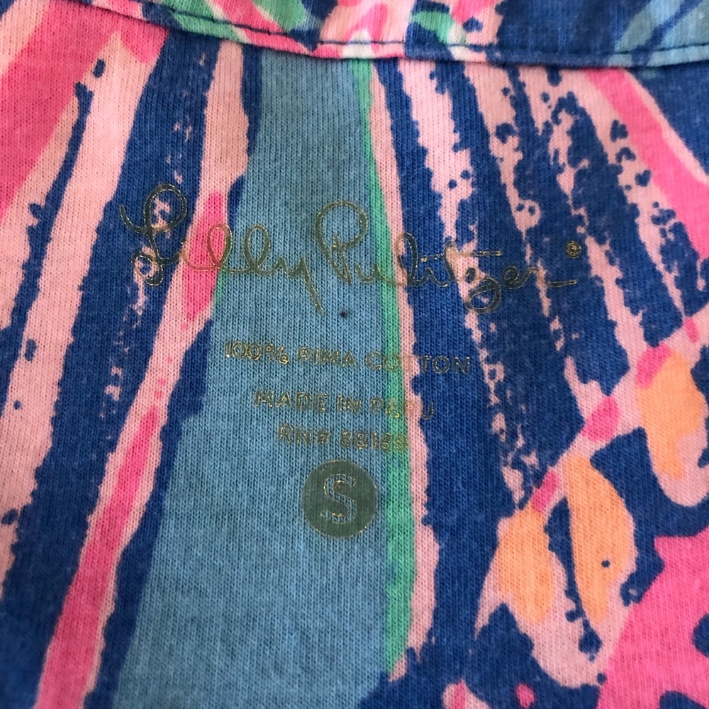 LILLY PULITZER "ALi" T-SHIRT DRESS OUT TO SEA S - Picture 6 of 7